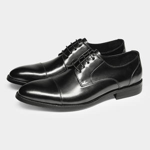 Chaussures d'affaires en cuir pour hommes avec lacets, chaussures décontractées de bureau formelles, chaussures plates, chaussures habillées Oxford, chaussures de mariage à bout pointu - Product Image 2