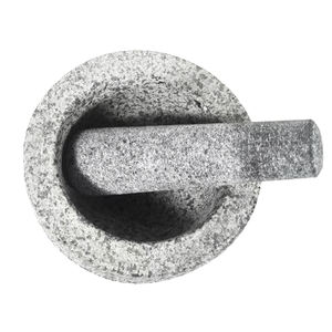 Juego <span class=keywords><strong>de</strong></span> mortero y Maja antideslizante <span class=keywords><strong>de</strong></span> granito 100%, tazones para molinillo <span class=keywords><strong>de</strong></span> especias <span class=keywords><strong>de</strong></span> guacamole <span class=keywords><strong>de</strong></span> <span class=keywords><strong>piedra</strong></span>, Molcajete grande para mexicano - Product Image 5