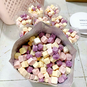 Cubes de yaourt lyophilisé du Vietnam aux saveurs de fruits mélangés pour sachets de collations, coupes de yaourt et garnitures de desserts - Product Image 1