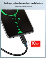 Câble de données USB-C vers USB-C double tête en PVC 10G, charge rapide 60W, conducteur 10 cœurs pour disque dur externe, téléphone, ordinateur, appareil photo