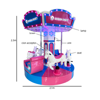 Manège musical LED pour enfants, équipement de terrain de jeux extérieur, carrousel lumineux pour parcs d'attractions à vendre