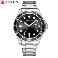 Jam Tangan Quartz Mewah Curren 8388 untuk Pria, Tahan Air, Tali Baja Anti Karat 41mm, Kaca Berkualitas, Pesona Bisnis