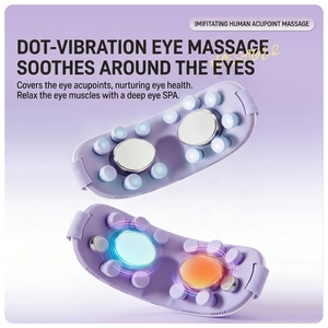 Masque de <span class=keywords><strong>sommeil</strong></span> pour les yeux avec compresse chaude et froide sans fil, portable, rechargeable, refroidissement, chauffage, vibration, massage des yeux avec <span class=keywords><strong>musique</strong></span> - Product Image 2