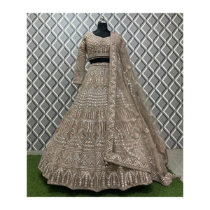 <span class=keywords><strong>Georgette</strong></span> cổ điển và lehenga net với thêu thanh lịch hoàn hảo cho Phù Dâu và khách DỰ TIỆC CƯỚI trong các dịp lễ hội - Product Image 3
