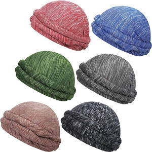 Etiqueta personalizada Logo Sublimación Satén Forrado Pre-atado Halo Twisted Band Hombres Turbante Durag Head Wrap para Hombres Mujeres - Product Image 3