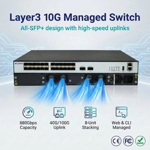 Switch de Fibra Administrado de 24 Puertos 10G SFP+ Layer 3 con 2 Uplinks 100G QSFP28 para Centros de Datos y Redes Empresariales - Product Image 1