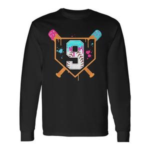 Camiseta de manga larga con estampado de helado de cumpleaños número 9 de béisbol para niño de 9 años - Product Image 1