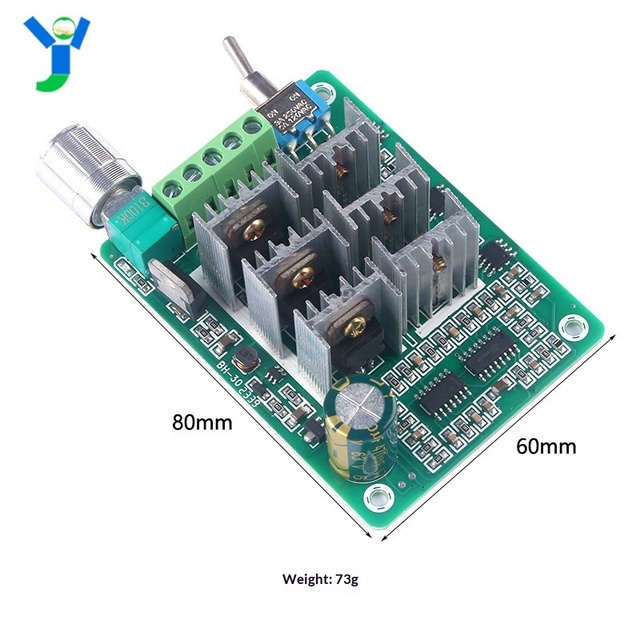 BLDC Three-Phase Motor Control Board Driver Forward/Reverse Non-Sensor Speed Regulator DC5-36V/15A Model 015568