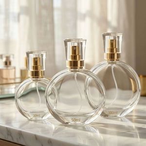 <span class=keywords><strong>Flacon</strong></span> pulvérisateur de <span class=keywords><strong>parfum</strong></span> rond en verre à succès <span class=keywords><strong>avec</strong></span> atomiseur à brume fine - Élégant contenant <span class=keywords><strong>vide</strong></span> pour <span class=keywords><strong>parfum</strong></span> pour femme - Product Image 3