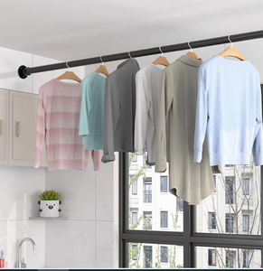 En vente tige métallique télescopique perforée pour le séchage des vêtements <span class=keywords><strong>rideau</strong></span> de douche armoire de toilette Solution de séchage des vêtements polyvalente - Product Image 6