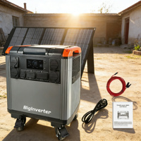 Centrale électrique portable 4000W 4KWH, générateur solaire BIGINVERTER pour le camping, les camping-cars et la vie hors réseau avec panneau solaire pliable