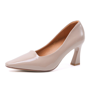 Zapatos de Tacón Alto para Mujer, Verano 2026, Nuevos, Punta Puntiaguda, Tacón Grueso, Charol, Tacón Medio - Product Image 6