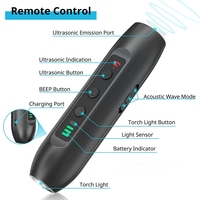 3-in-1 Schock-Vibrations-Antibell-Gerät Hundetraining Geräuschabwehr USB-Aufladbar LED Ultraschall-Piepser Hundeabwehrgerät