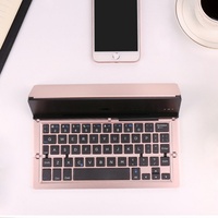Keyboard nirkabel lipat ultra-tipis, Keyboard nirkabel lipat untuk ponsel Tablet, Keyboard nirkabel Mini portabel dengan dudukan Hoder