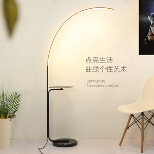 Nordic moderno lampada da terra ad arco di marmo base dimmerabile A <span class=keywords><strong>Led</strong></span> di controllo remoto della lampada per soggiorno camera da letto sala studio decorazione di illuminazione - Product Image 4