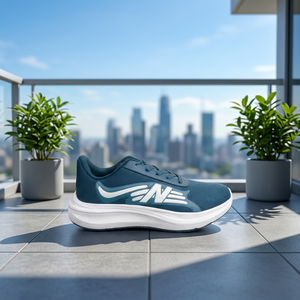 Zapatillas de correr de malla transpirable para hombre, zapatillas deportivas ligeras con cordones, calzado antideslizante con amortiguación, calzado de pista, calzado de malla transpirable para hombre - Product Image 3