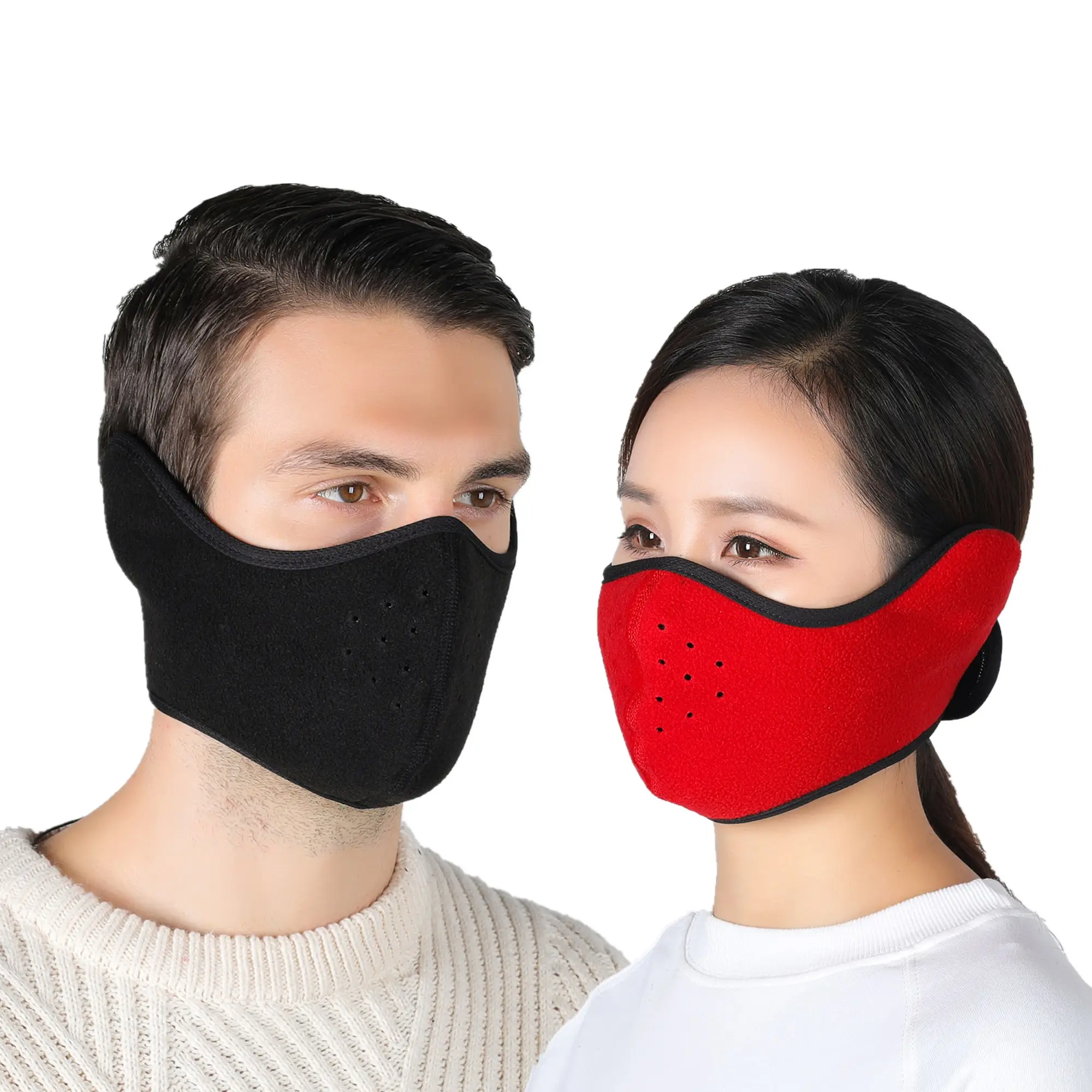 Winter Outdoor Sports Breathable Ski Face Mask Black Motorcycle Warm Earflap Mask for Men And Women