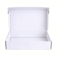 Boîtes d'expédition en carton ondulé blanc personnalisées en gros avec logo, taille et couleur, pliables, pour l'e-commerce et la vente au détail