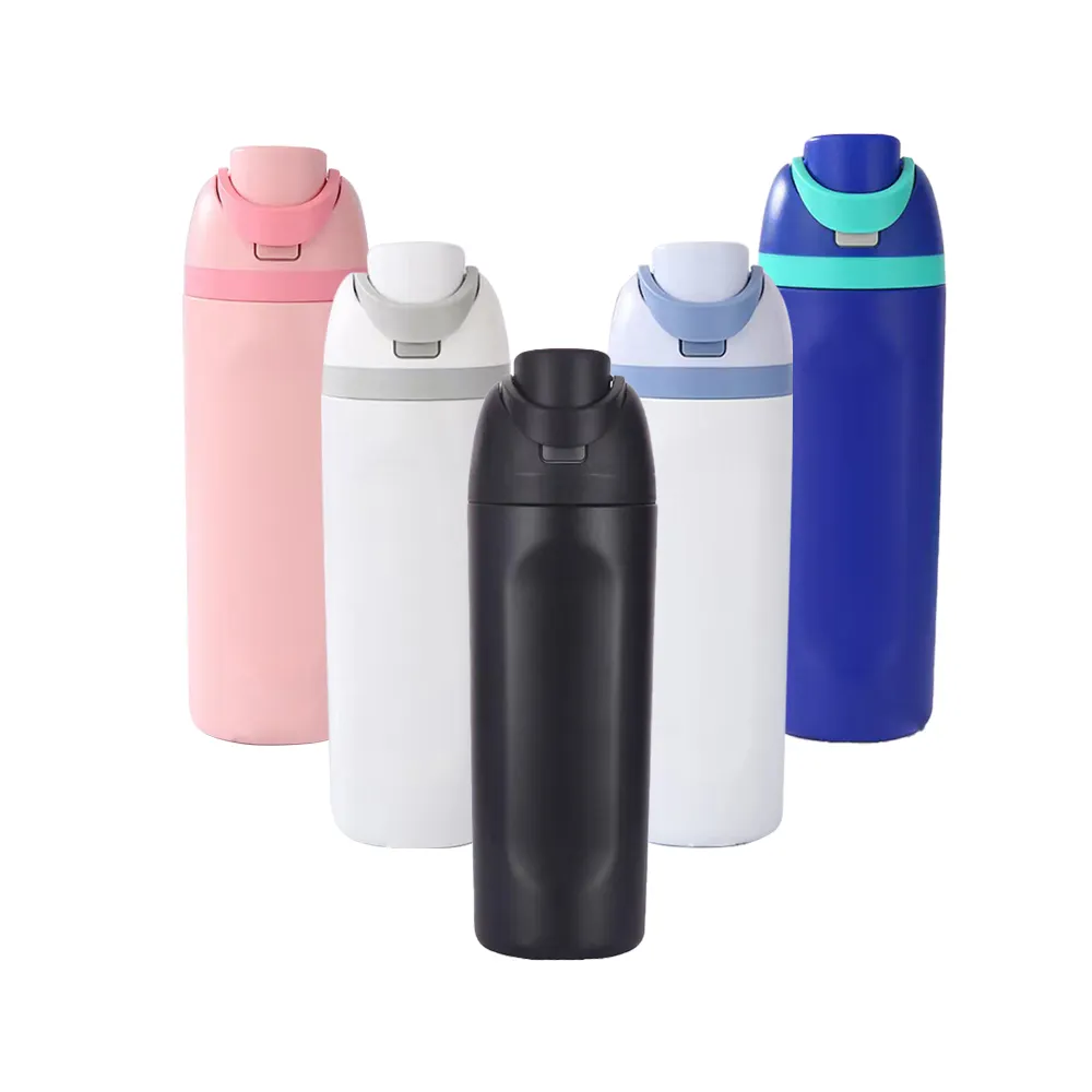 BPA मुक्त हॉट सेलिंग स्पोर्ट्स वॉटर बोतल 600ml इंसुलेटेड वॉटर बोतल 316 स्टेनलेस स्टील स्ट्रॉ के साथ