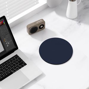 Round PU Leather Mouse Pad Washable Mouse Mat Computer Mousepads for Office <b>Work</b> <b>Desk</b> Laptop Computer - Product Image 2
