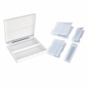 Boîte de rangement pour lamelles de pathologie en plastique DeGao, boîte de rangement pour lamelles de microscope, 1 à 100 emplacements, étui de rangement pour lamelles de laboratoire d'histologie et de pathologie en ABS - Product Image 1