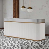 Comptoir de réception personnalisé, design moderne et luxueux, pour hôtel, hall, bureau, spa, caisse, salon de beauté
