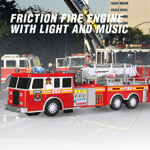 <span class=keywords><strong>Camion</strong></span> de pompiers inertiel 63 cm, échelle extensible de simulation, plateforme de <span class=keywords><strong>camion</strong></span> de pompiers, modèle de <span class=keywords><strong>camion</strong></span> de pompiers, rotation à 360 degrés, jouet de voiture de sauvetage - Product Image 2