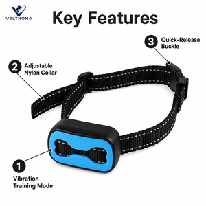 Collar <span class=keywords><strong>de</strong></span> Adiestramiento Antiladridos <span class=keywords><strong>para</strong></span> <span class=keywords><strong>Perros</strong></span>, Collar <span class=keywords><strong>de</strong></span> Control <span class=keywords><strong>de</strong></span> Ladridos con Sensor <span class=keywords><strong>de</strong></span> Vibración, Correa Reflectante Ajustable <span class=keywords><strong>para</strong></span> <span class=keywords><strong>Perros</strong></span> Pequeños y Medianos - Product Image 4
