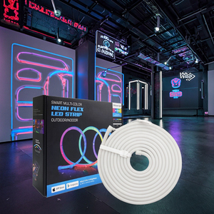 Tira <span class=keywords><strong>LED</strong></span> de luces de neón de 24V, RGB, multicolor, resistente al agua, flexible, tubo de silicona, <span class=keywords><strong>WiFi</strong></span>, control remoto, luces de neón - Product Image 1