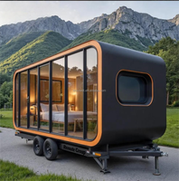 Kit de maison préfabriquée 20 pieds pour l'entrepreneuriat, type Apple Cabin Bungalow, pour hébergement touristique, à rendement élevé et matériaux de haute résistance