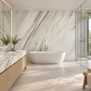 Losas de Mármol Blanco Palissandro de Lujo UnionStone, Pulido, Ecológico, Duradero, Impermeable, Contemporáneo, para Paredes de Hoteles, Baños y Villas - Product Image 1