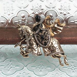 Broche de Moda con Estilo Retro de Caballero de Cuento de Hadas, Broche para Suéter con Diseño de Jinete de Caballo, Adorno para Chaqueta - Product Image 1