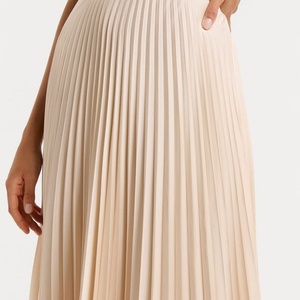 กระโปรงผ้าซาตินเอวสูงสำหรับผู้หญิงกระโปรงผ้าซาตินจีบวินเทจเอวสูงสำหรับฤดูร้อนตามสั่ง - Product Image 4