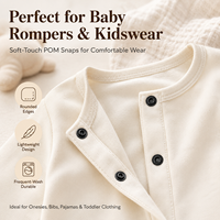 REACH-konforme Maßgefertigte Knopfverschlüsse Bleifreie POM-Verschlüsse für Nachhaltige Europäische Kinderbekleidung Jacken und Babykleidung