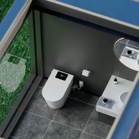 Conteneur de toilettes portable économique, durable et écologique au design moderne, garantie 5 ans pour les sites sportifs extérieurs et les parcs publics