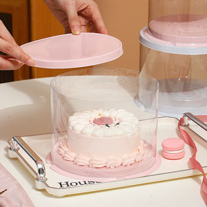 Caja de Pastel Transparente Alta para Bodas, de PET, con Ventana Personalizable, Reciclable, de Lujo, para Cumpleaños, para Invitados, Venta al por Mayor Personalizada - Product Image 2