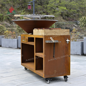 Barbekü çukur corten çelik taşınabilir açık barbekü ateş çukuru bahçe ızgara ile metal barbekü ateş çukuru - Product Image 1