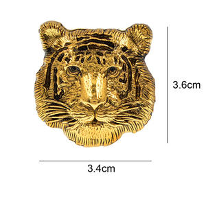 Broche de Tigre con diamantes de imitación de aleación dominante <span class=keywords><strong>Vintage</strong></span>, accesorios de ropa para hombres - Product Image 5