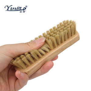 Yinste Wooden Pig Hair <b>Shoe</b> <b>Brush</b> For Cleaning Polishing <b>Shoes</b> With Soft Bristles - Product Image 4
