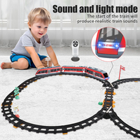 Train électrique télécommandé pour enfants avec lumières musicales et double commande infrarouge, jouet RC, train de métro RC à double commande infrarouge