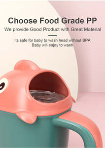 Tasse de bain pour bébé Tasse de lavage pour cheveux Tasses de douche de bébé avec poignée Bain de bébé pour les yeux et les oreilles Protection Accessoires de salle de bain pour enfants - Product Image 6