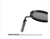 Lunettes de soleil circulaires au design cool pour hommes et femmes, style steampunk, verres dégradés classiques, charnière en métal, lunettes de soleil en PC