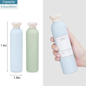 Luxury Matte Green 200ml 300ml 500ml HDPE Squeeze <b>Plastic</b> Shampoo Bottles for Cosmetic Skincare Body Wash Lotion <b>Packaging</b> - Product Image 2