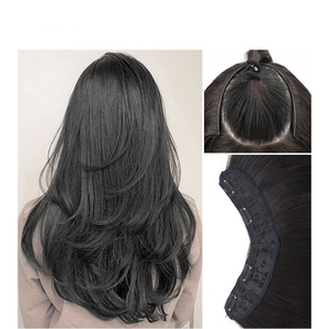 Perruques semi-synthétiques en U à la mode, longues et lisses, extensions de <span class=keywords><strong>cheveux</strong></span> à clips pour usage quotidien féminin - Product Image 1