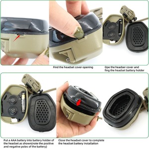 TS TAC-SKY TSRAC <strong>Tactical</strong> ARC Rail Attached Communication Headset Noise Reduction for Fast <strong>Helmet</strong> <strong>Tactical</strong> Headset - Product Image 4
