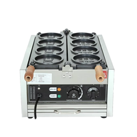 Machine à gaufres électrique commerciale 220V en acier inoxydable, 4 pièces, pour gâteaux, aliments, biscuits, avec logo personnalisé, haute efficacité, nouvelle