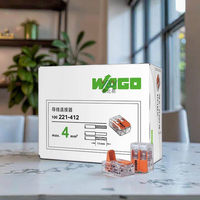 Boîte Complète de 100 Connecteurs de Fils WAGO 221-412, Bornes Parallèles, Connecteurs à Connexion Rapide – Produit Neuf Original et Authentique