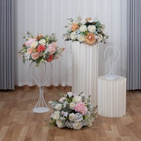 Arche florale artificielle d'automne pour mariage, toile de fond, arche en forme de corne, décoration florale pour réception, cérémonie, événement, fête