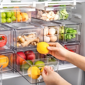 Boîte de rangement transparente grande capacité pour réfrigérateur, en plastique moulé par injection, de qualité alimentaire, compatible congélateur, pour le tri des fruits - Product Image 2