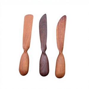 Cuchillo para Queso de Madera, Diseño Moderno, Acabado Espejo, Ecológico, Espátula para Mantequilla para Bodas, Cubertería - Product Image 4